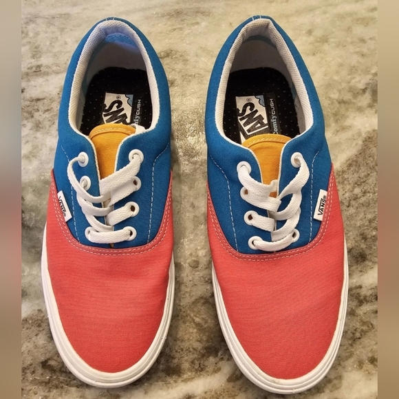 Vans Eras Comfycush - Colorful Colorblock Canvas Sneakers - W 7.5, M 6.0 - Picture 1 of 6